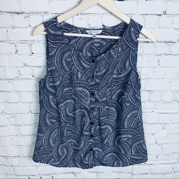 Croft & Barrow Flowy Button Down Tank - Picture 2 of 4